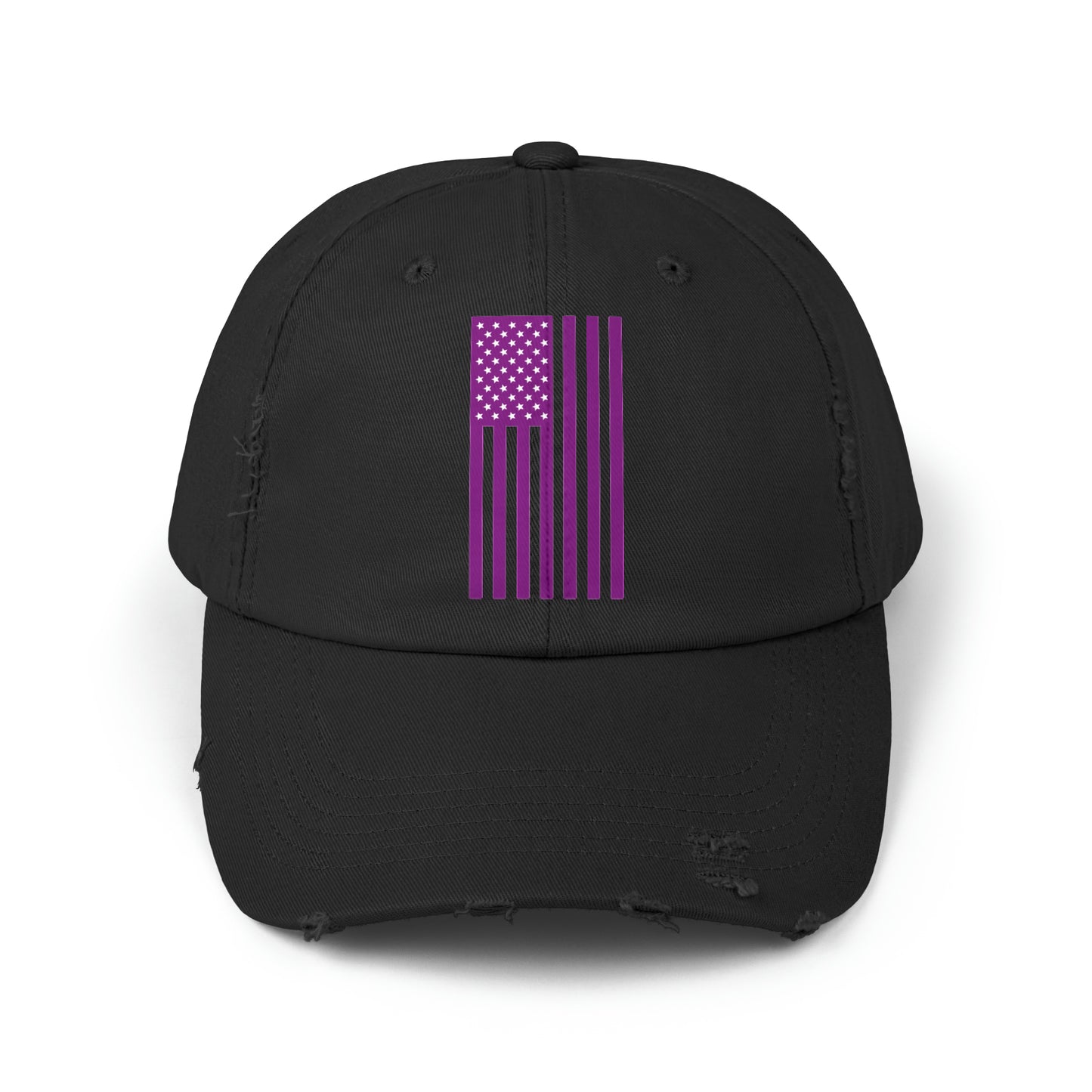 Purple States of America Unisex Distressed Cap