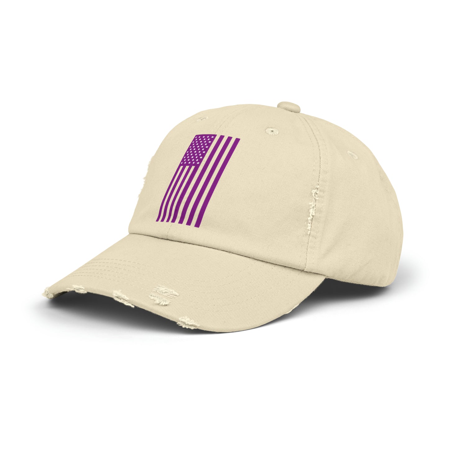 Purple States of America Unisex Distressed Cap