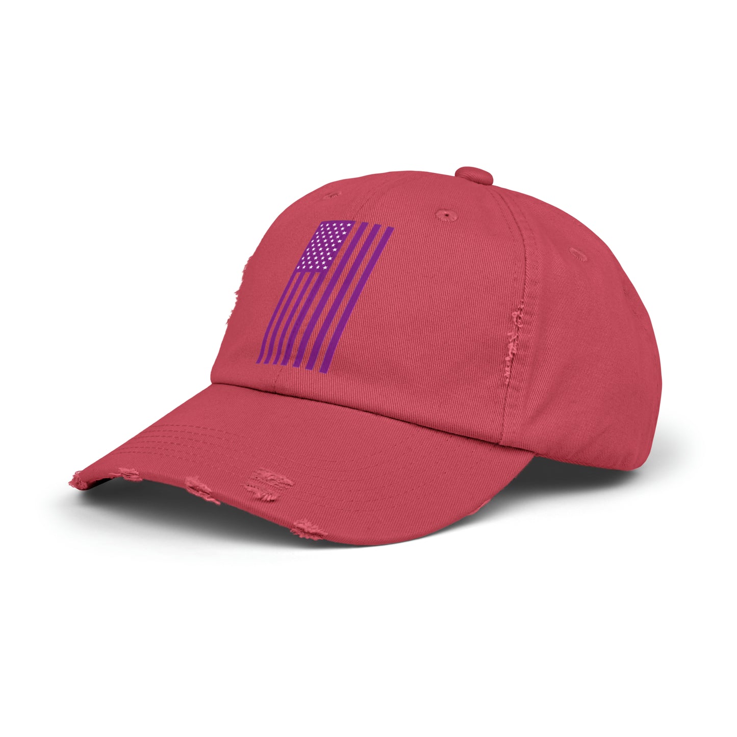 Purple States of America Unisex Distressed Cap