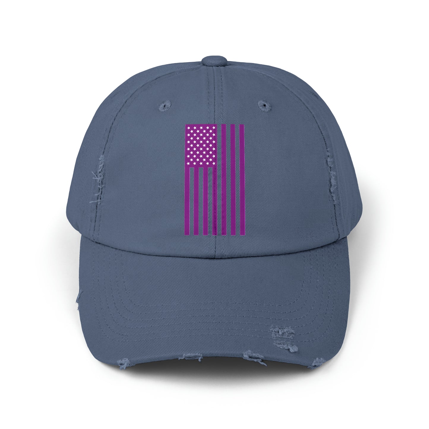 Purple States of America Unisex Distressed Cap